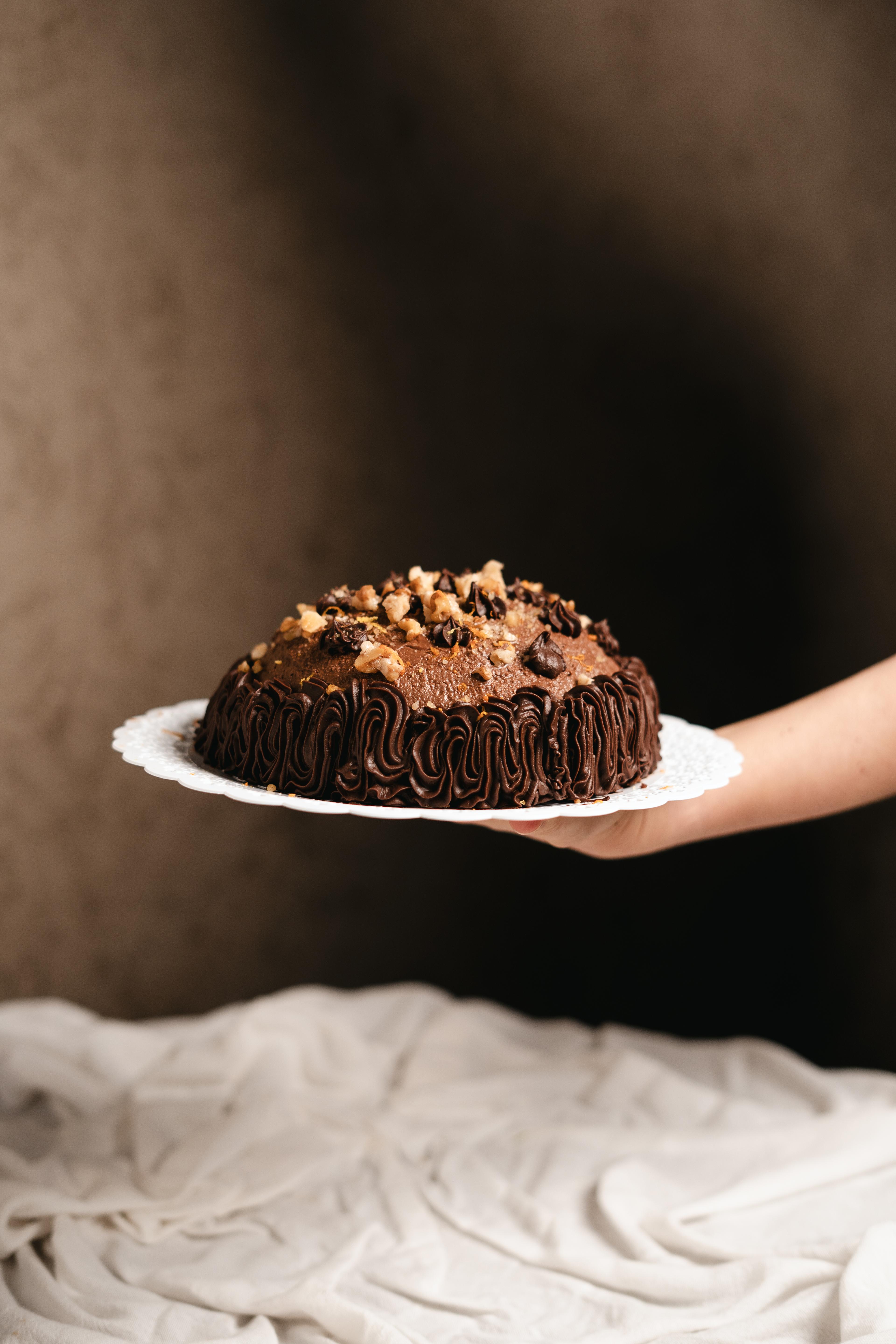 Brownie con mousse de chocolate