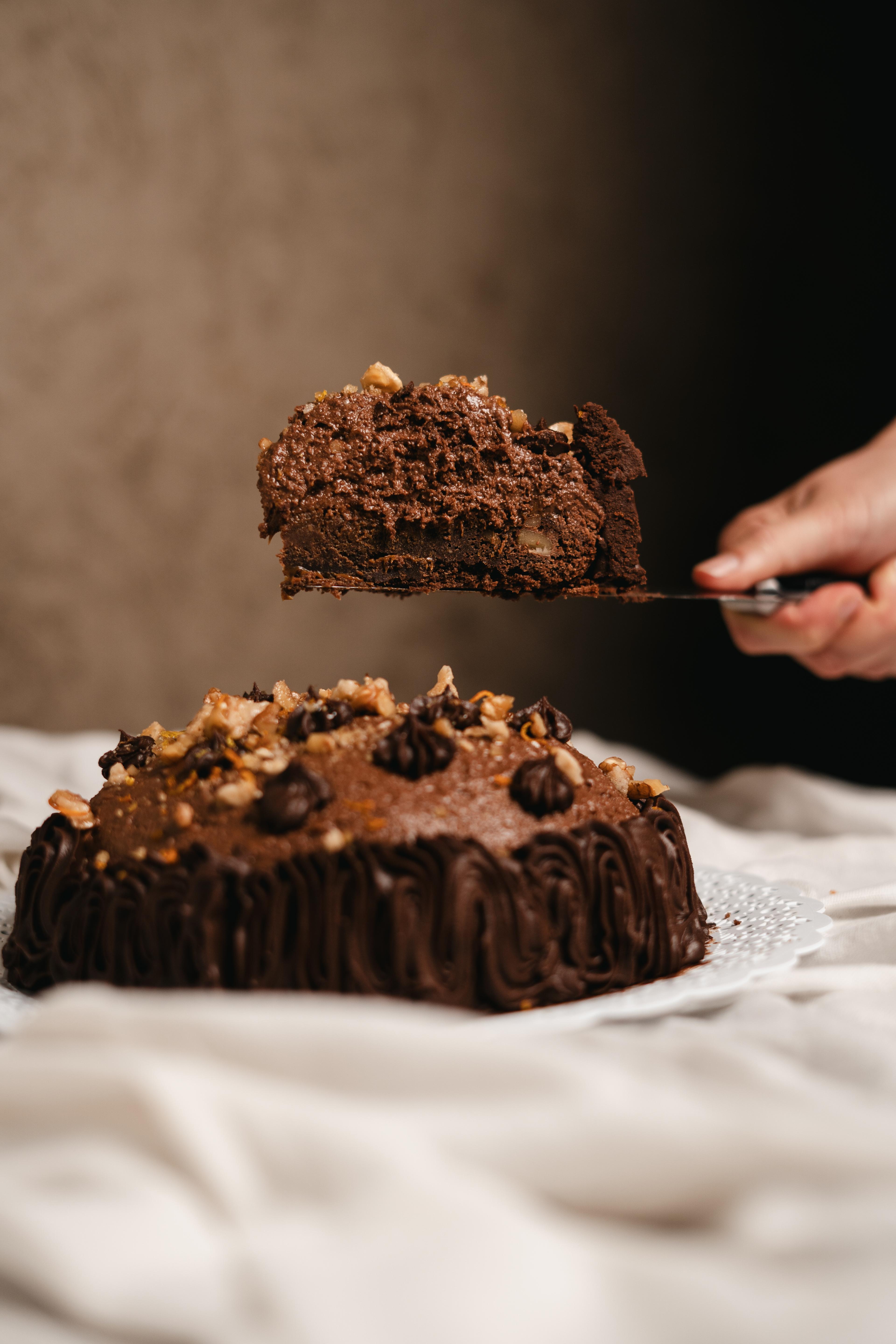 Brownie con mousse de chocolate
